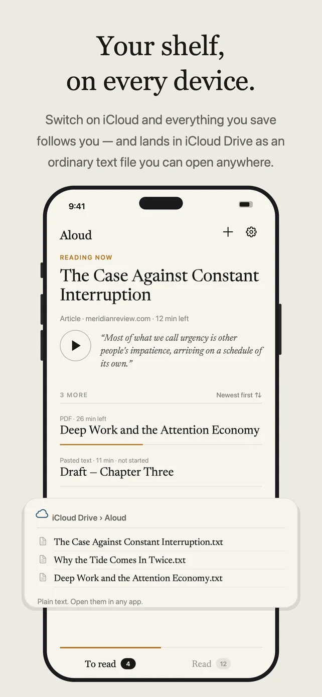 Your shelf, on every device.