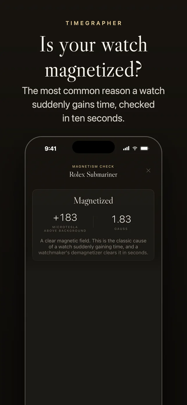Is your watch magnetized? Checked in ten seconds.